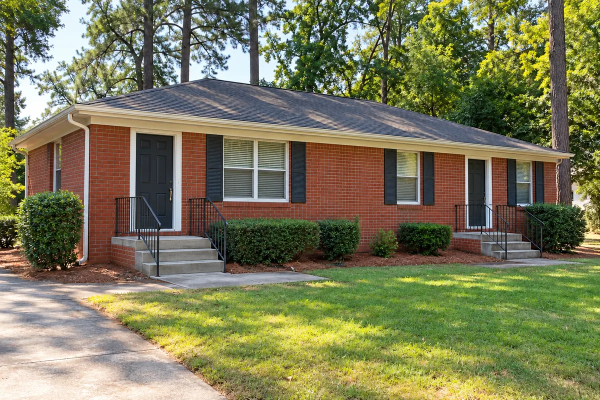 A two-unit rental house in Charlotte